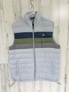 New Balance Men’s Size Large Full Zip Puffer Vest 100% Polyester